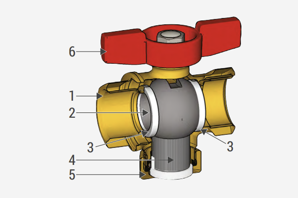 Giacomini R701F Ball Valve with Built-In Filter